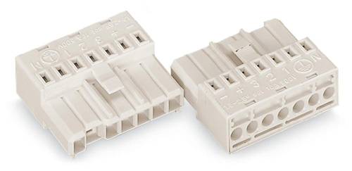WAGO Verbindungsstecker starr: 1.5-2.5 mm² Polzahl: 7 50 St. Weiß