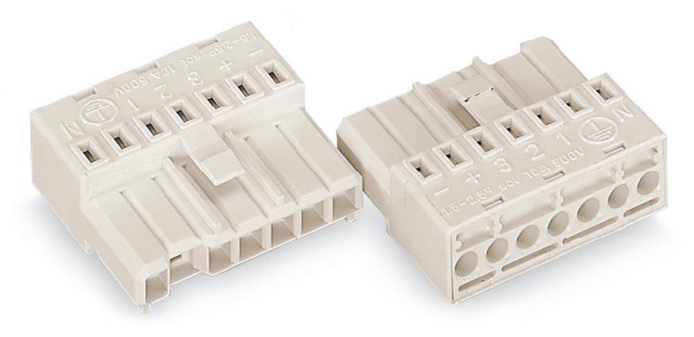 WAGO Verbindungsstecker starr: 1.5-2.5mm² Polzahl: 7 50 St. Weiß