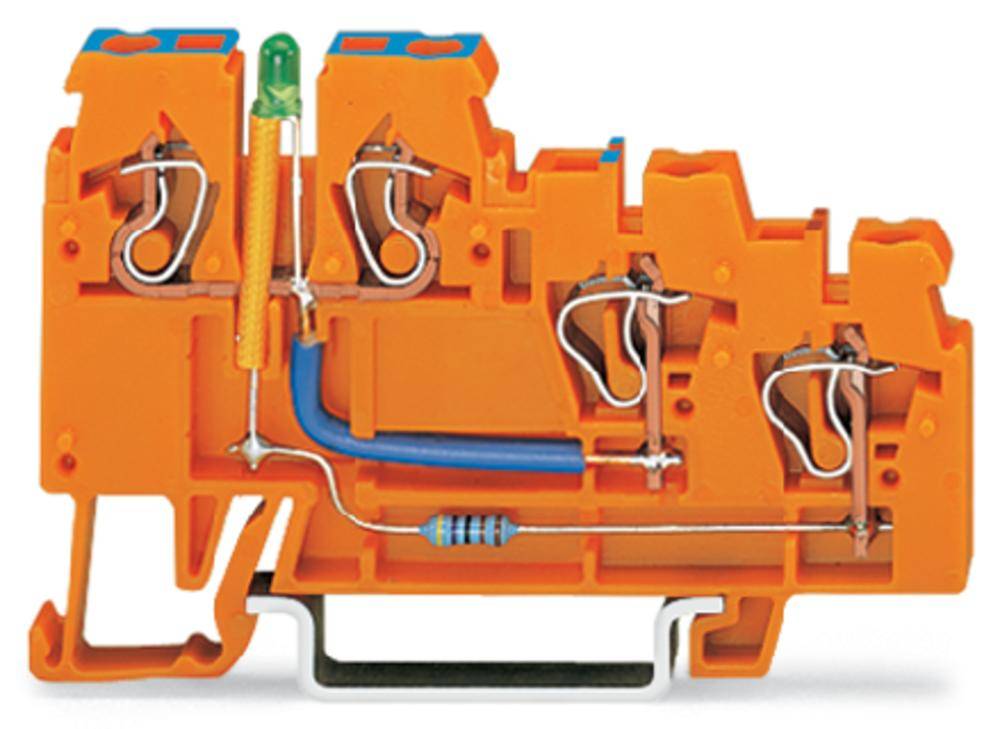 WAGO 270-564/281-483 Initiatorenklemme 5mm Zugfeder Orange 10St.