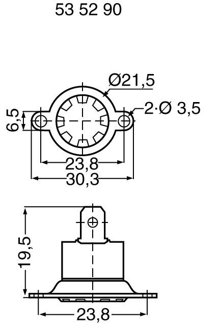 TRU COMPONENTS Bimetallschalter 250V 10A Öffnungstemperatur (± 5°C) 75°C Schließ-Temperatur 65°C 1St.