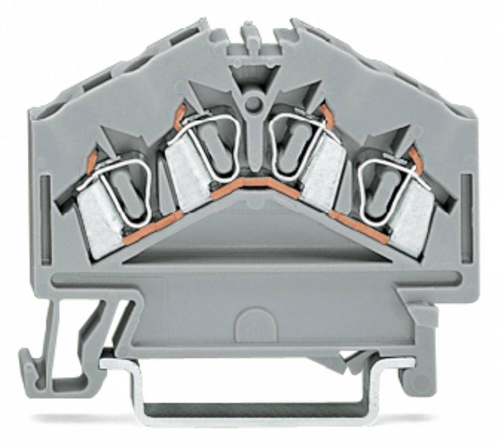 WAGO 280-646 Durchgangsklemme 5mm Zugfeder Belegung: L Grau 100St.