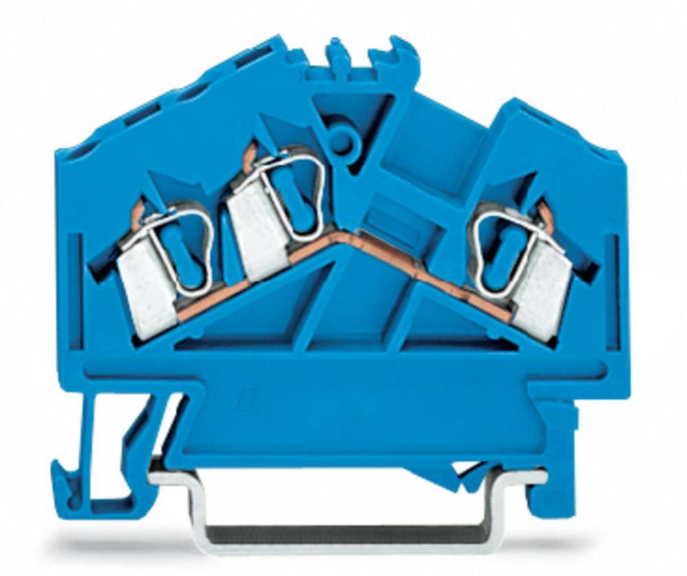 WAGO 280-651 Durchgangsklemme 5mm Zugfeder Belegung: N Blau 100St.