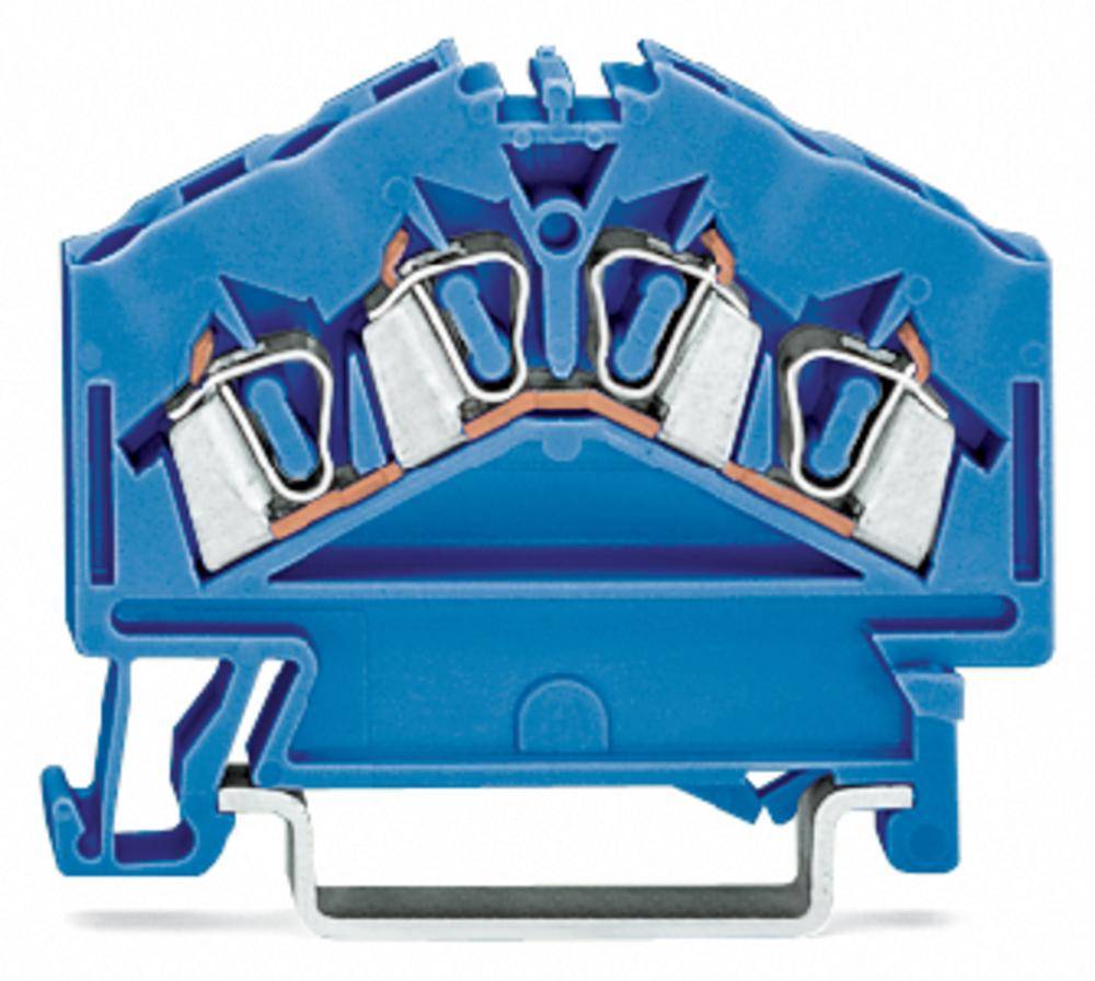 WAGO 280-656 Durchgangsklemme 5mm Zugfeder Belegung: N Blau 100St.