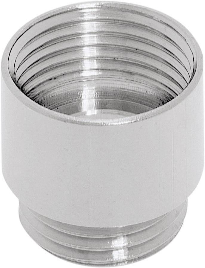 Ein silberner Metalladapter mit Außengewinde, geeignet für Sanitäranwendungen.