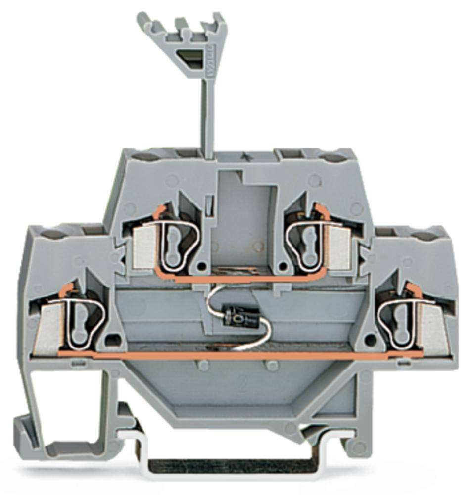 WAGO 280-940/281-410 Doppelstock-Diodenklemme 5 mm Zugfeder Belegung: L Grau 50 St.