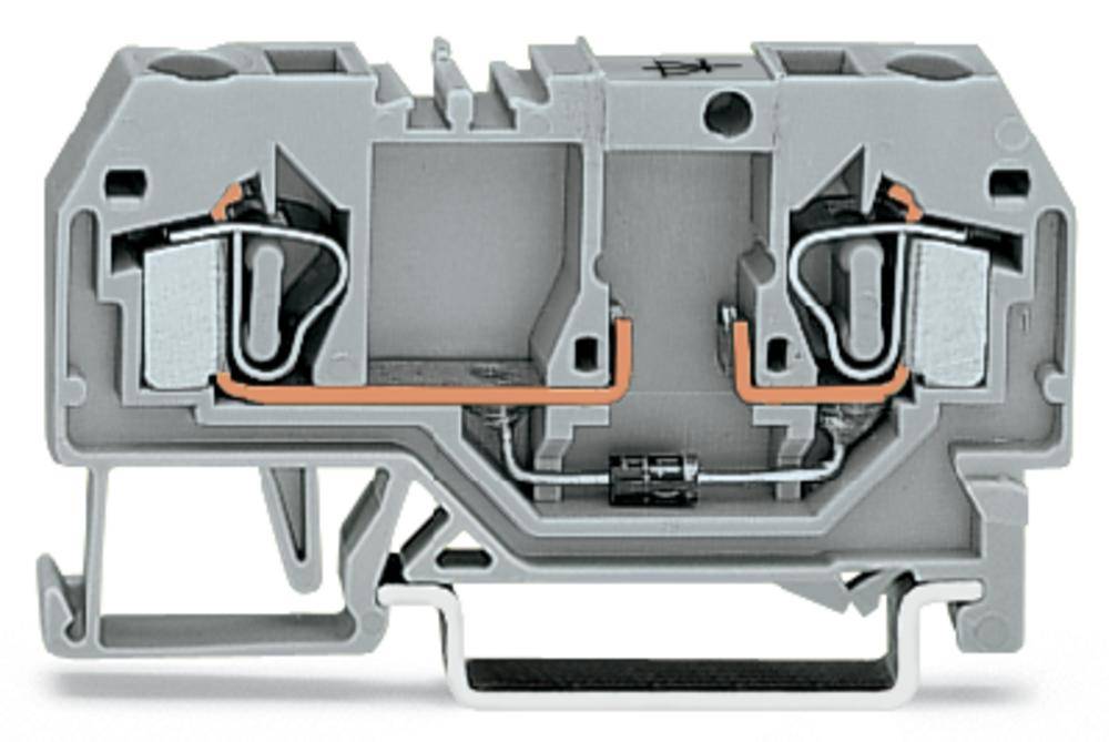 WAGO 281-915/281-410 Diodenklemme 6 mm Zugfeder Belegung: L Grau 50 St.