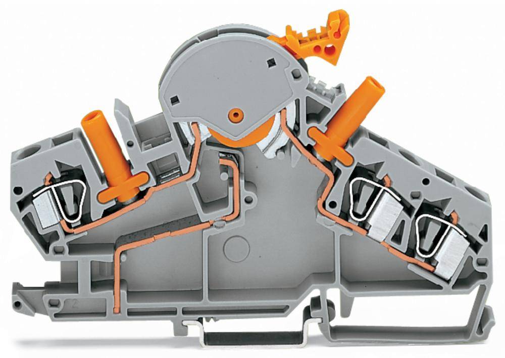 WAGO 282-870 Trennklemme 8mm Zugfeder Belegung: L Grau 20St.