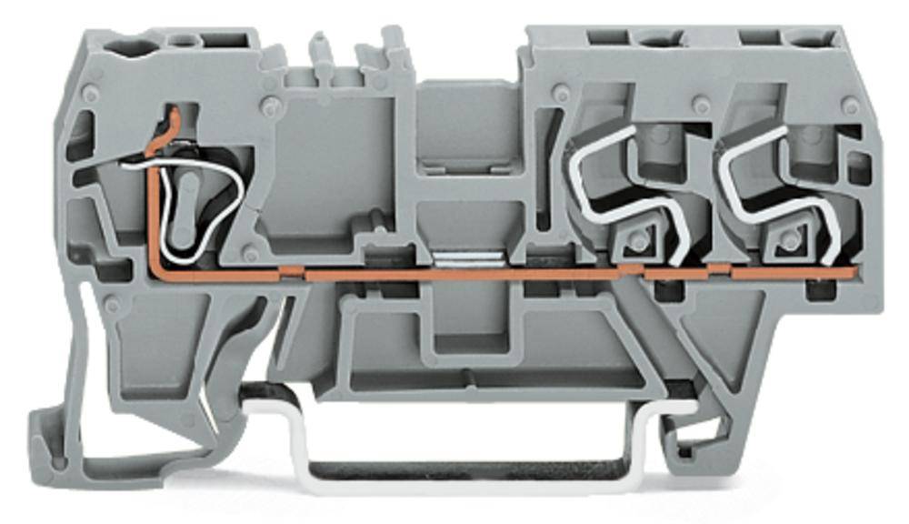 WAGO 290-681 Durchgangsklemme 5 mm Zugfeder Belegung: L Grau 100 St.