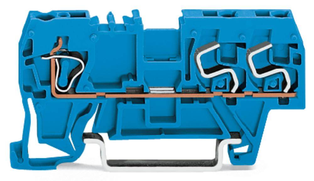 WAGO 290-684 Durchgangsklemme 5 mm Zugfeder Belegung: N Blau 100 St.