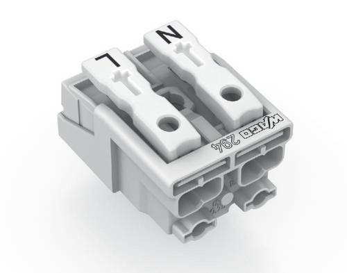 WAGO Netzanschlussklemme starr: 0.5-1.5 mm² Polzahl: 2 1000 St. Weiß