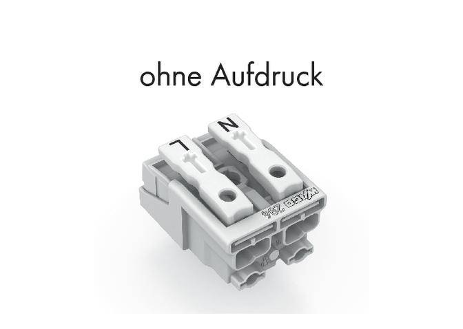 WAGO Netzanschlussklemme starr: 0.5-1.5mm² Polzahl: 2 1000 St. Weiß