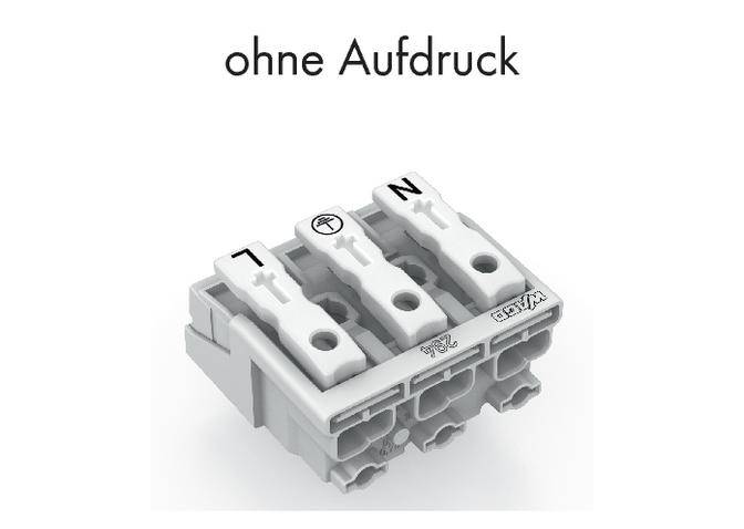 Netzanschlussklemme starr: 0.5-1.5 mm² Polzahl: 3 WAGO 294-4003 500 St. Weiß