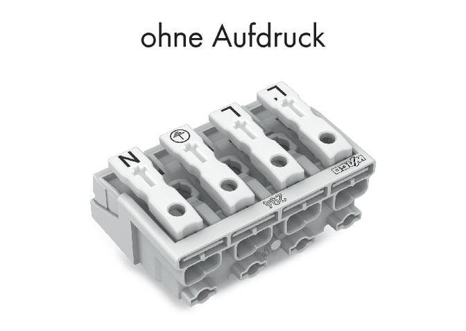 Netzanschlussklemme starr: 0.5-1.5 mm² Polzahl: 4 WAGO 500 St. Weiß