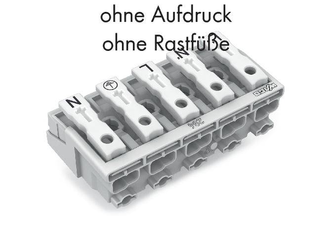 WAGO Netzanschlussklemme starr: 0.5-1.5mm² Polzahl: 5 250 St. Weiß