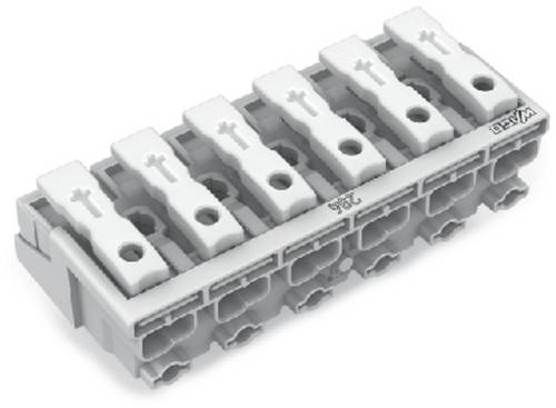 WAGO Netzanschlussklemme starr: 0.5-1.5 mm² Polzahl: 6 250 St. Weiß