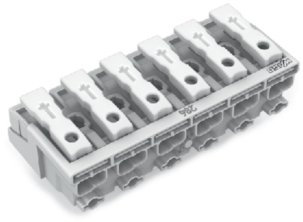 WAGO Netzanschlussklemme starr: 0.5-1.5 mm² Polzahl: 6 250 St. Weiß