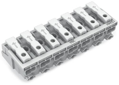 WAGO Netzanschlussklemme starr: 0.5-1.5 mm² Polzahl: 7 200 St. Weiß