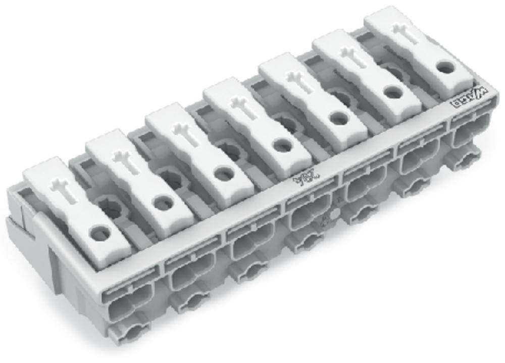 WAGO Netzanschlussklemme starr: 0.5-1.5mm² Polzahl: 7 200 St. Weiß