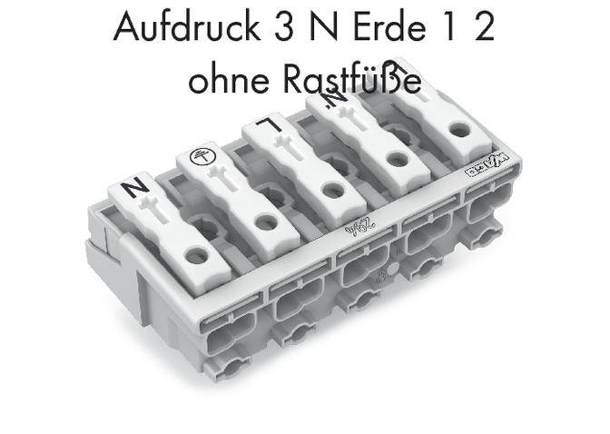 Netzanschlussklemme starr: 0.5-1.5 mm² Polzahl: 5 WAGO 250 St. Weiß