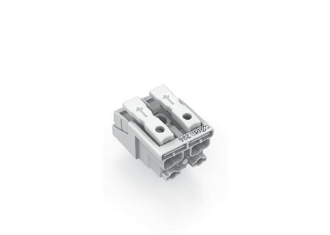 WAGO Netzanschlussklemme starr: 0.5-1.5mm² Polzahl: 2 1000 St. Weiß