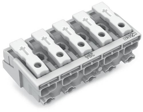 WAGO Netzanschlussklemme starr: 0.5-1.5 mm² Polzahl: 5 250 St. Weiß
