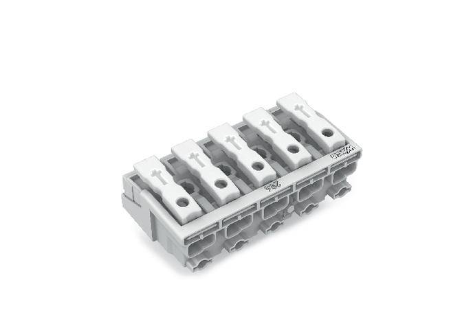 Netzanschlussklemme starr: 0.5-1.5 mm² Polzahl: 5 WAGO 250 St. Weiß