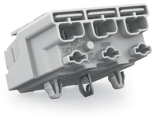 WAGO Netzanschlussklemme starr: 0.5-1.5 mm² Polzahl: 3 294-5113 500 St. Weiß