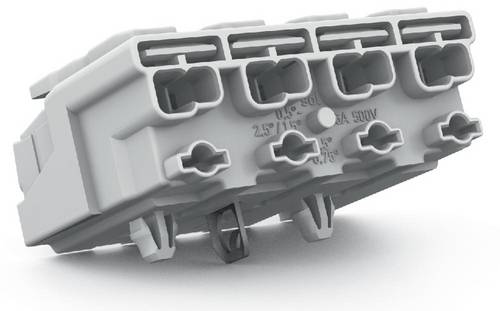 WAGO Netzanschlussklemme starr: 0.5-1.5 mm² Polzahl: 4 500 St. Weiß