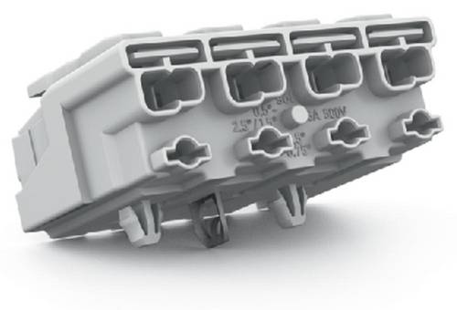 WAGO Netzanschlussklemme starr: 0.5-1.5 mm² Polzahl: 4 500 St. Weiß