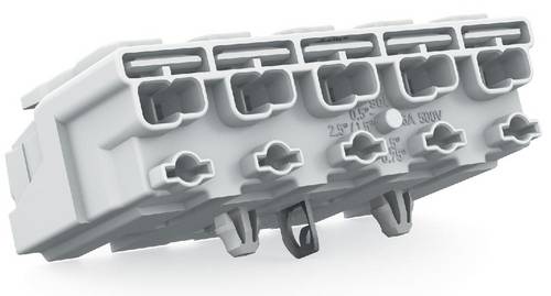 WAGO Netzanschlussklemme starr: 0.5-1.5 mm² Polzahl: 5 250 St. Weiß