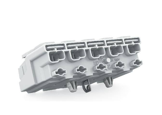 WAGO Netzanschlussklemme starr: 0.5-1.5mm² Polzahl: 5 250 St. Weiß
