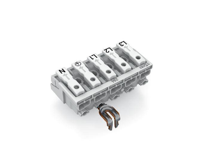 WAGO Netzanschlussklemme starr: 0.5-1.5mm² Polzahl: 5 250 St. Weiß