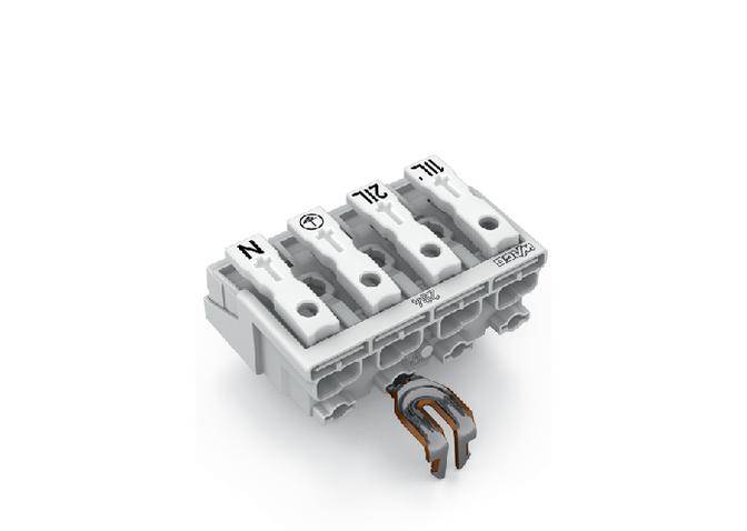 Netzanschlussklemme starr: 0.5-1.5 mm² Polzahl: 4 WAGO 500 St. Weiß