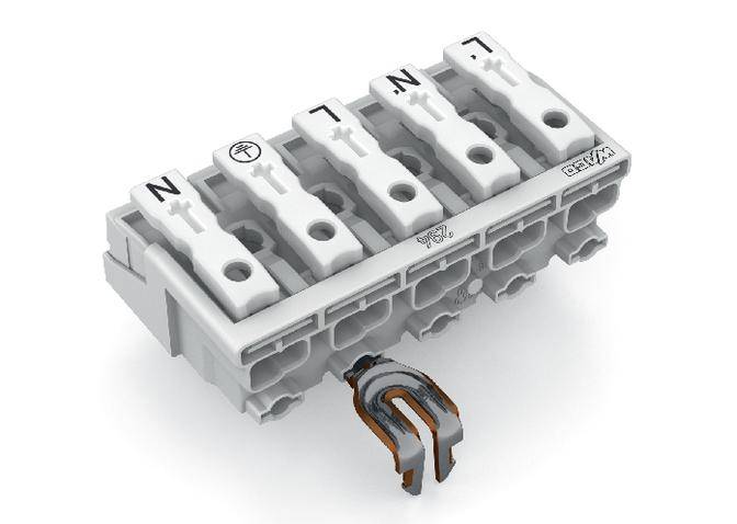 Netzanschlussklemme starr: 0.5-1.5 mm² Polzahl: 5 WAGO 250 St. Weiß