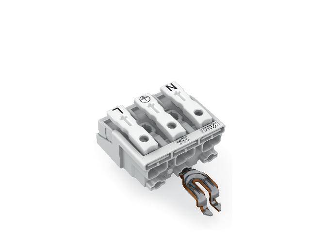 WAGO Netzanschlussklemme starr: 0.5-1.5mm² Polzahl: 3 294-5313 500 St. Weiß