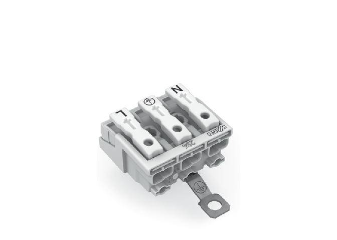 WAGO Netzanschlussklemme starr: 0.5-1.5mm² Polzahl: 3 294-5413 500 St. Weiß