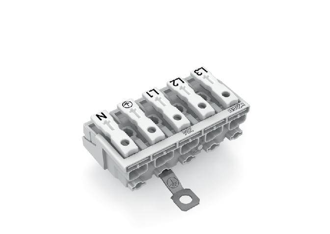WAGO Netzanschlussklemme starr: 0.5-1.5mm² Polzahl: 5 250 St. Weiß