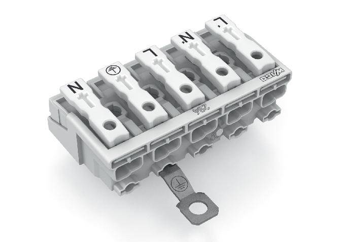 Netzanschlussklemme starr: 0.5-1.5 mm² Polzahl: 5 WAGO 250 St. Weiß