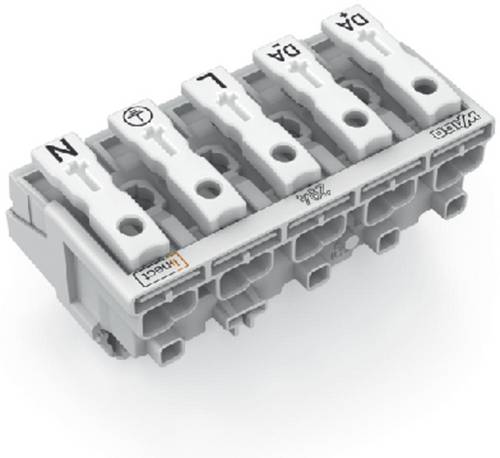 WAGO Netzanschlussklemme starr: 0.5-2.5 mm² Polzahl: 5 250 St. Weiß