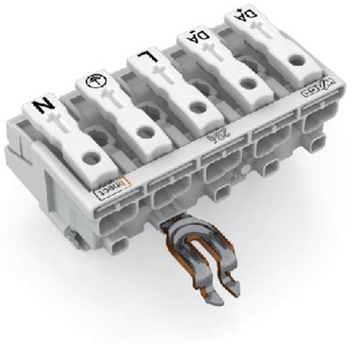 WAGO Netzanschlussklemme starr: 0.5-2.5 mm² Polzahl: 5 250 St. Weiß