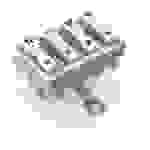 WAGO Netzanschlussklemme starr: 0.5-2.5mm² Polzahl (num): 4 500 St. Weiß