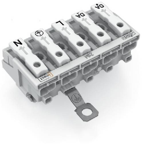 WAGO Netzanschlussklemme starr: 0.5-2.5 mm² Polzahl: 5 250 St. Weiß