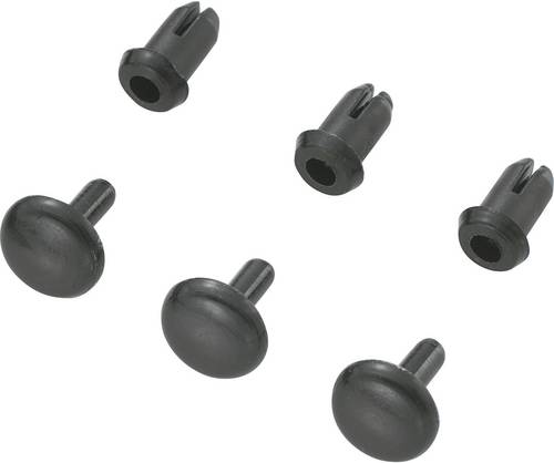 TRU COMPONENTS TC-SRR-355K203 TC-10820808 Spreizniete Loch-Ø 3 mm Schwarz 1000 St.