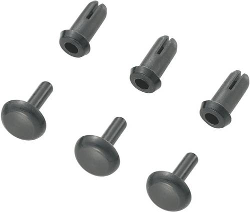 TRU COMPONENTS TC-SRR-365K203 TC-10820812 Spreizniete Loch-Ø 3 mm Schwarz 1000 St.