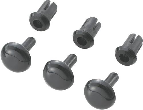TRU COMPONENTS TC-SRR-465K203 TC-10820824 Spreizniete Loch-Ø 4 mm Schwarz 1000 St.