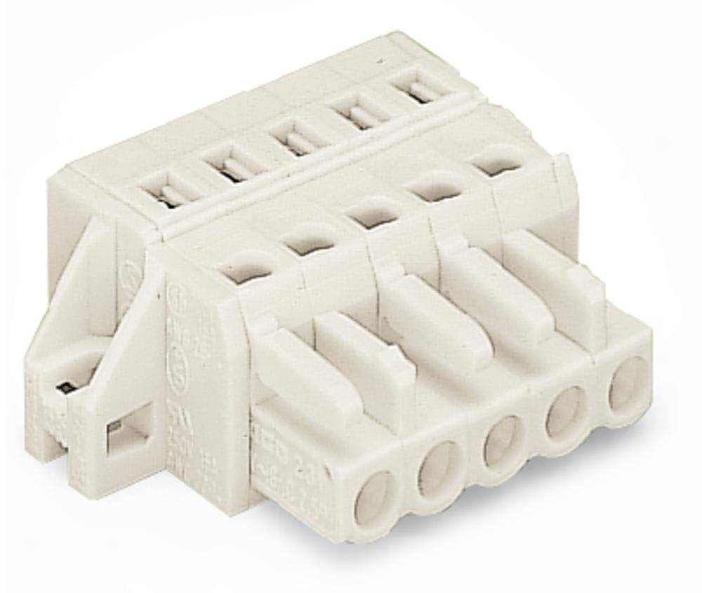 WAGO Buchsengehäuse-Kabel 721 Polzahl Gesamt 5 Rastermaß: 5 mm 721-105/031-000 50 St.