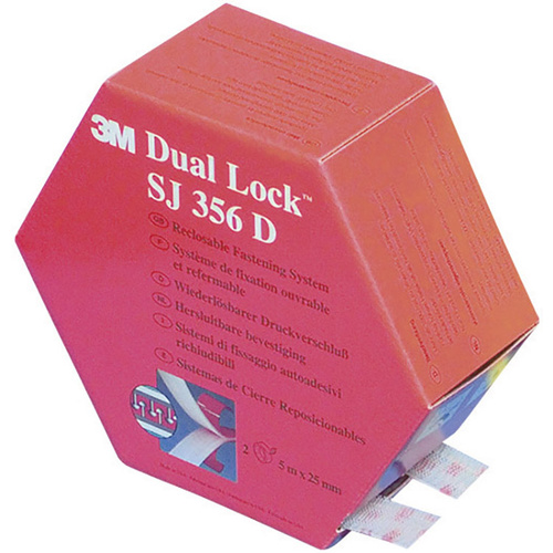 3M SJ 356D Dual Lock Klettband zum Aufkleben Pilzkopf (L x B) 5000mm x 25mm Transluzent 1 Paar