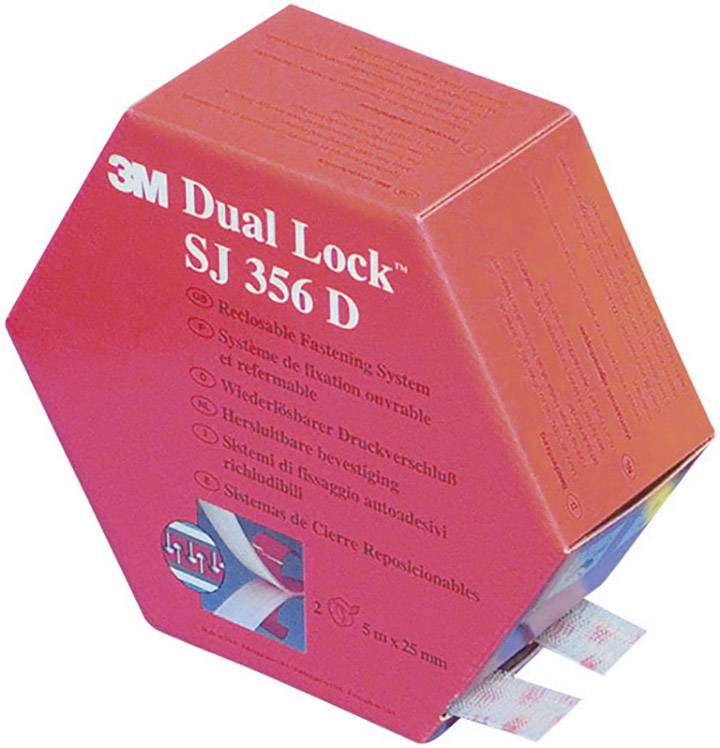 3M SJ 356D Dual Lock Klettband zum Aufkleben Pilzkopf (L x B) 5000mm x 25mm Transluzent 1 Paar