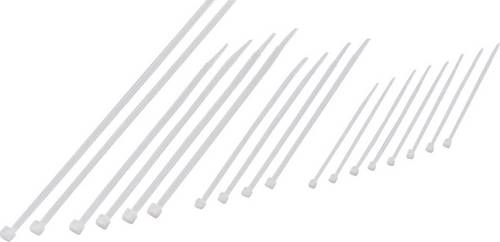 TRU COMPONENTS TC-11919644 Kabelbinder 100 x 2.5 mm, 155 x 2.5 mm, 203 x 3.6 mm, 203 x 4.8 mm Natur