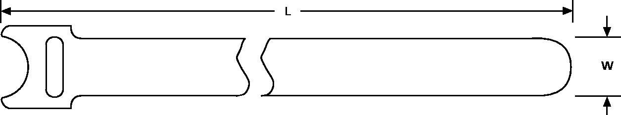 HellermannTyton TEXTIE-M-PA/PP-BK-X1 Klettkabelbinder zum Bündeln Haft- und Flauschteil (L x B) 200 mm x 12.5 mm Schwarz 10 St.